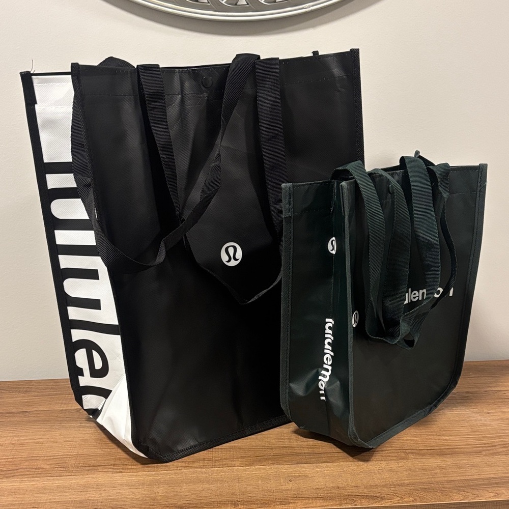 Lululemon Reusable Shopping Bag Totes -  Set of 2